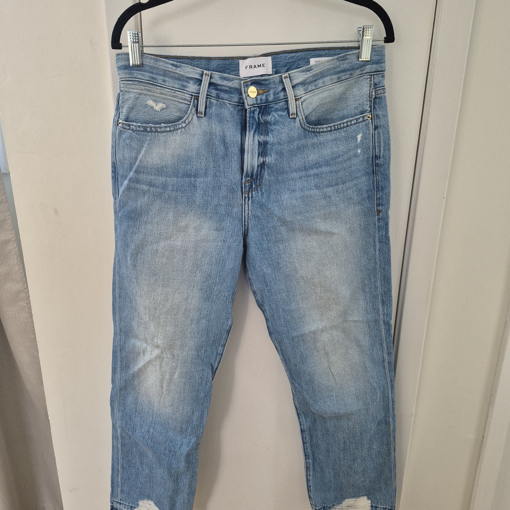 Frame Denim Le Hollywood Crop in Light Blue